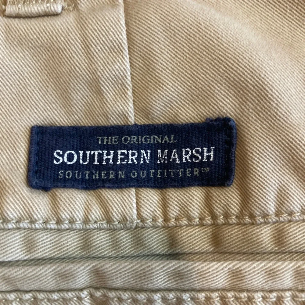 Southern Marsh Mens 32 Khaki Chino Shorts Tan Cotton Flat Front Casual 8